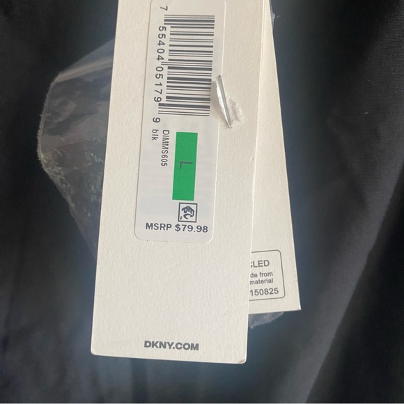 DKNY Shirred One-Piece Swimsuit Strapless BLACK LARGE - Picture 4 of 4